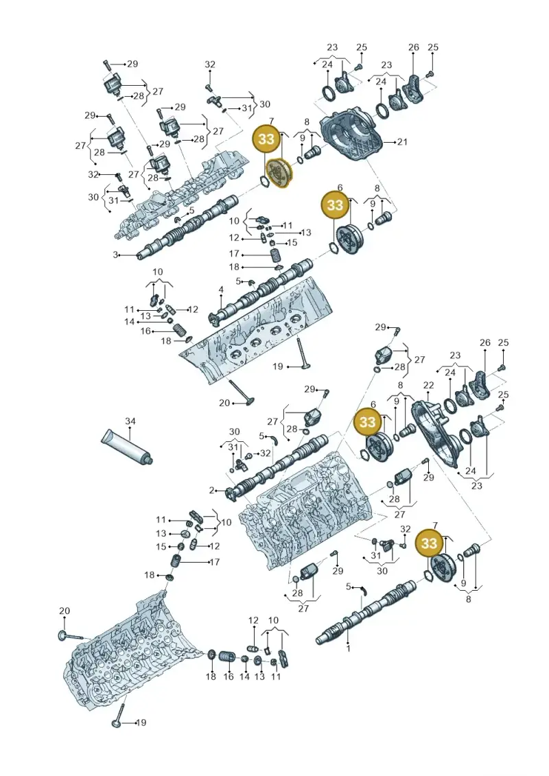 06M109493D — Audi RS6 Avant (2019-) diagram 819109050, position 33