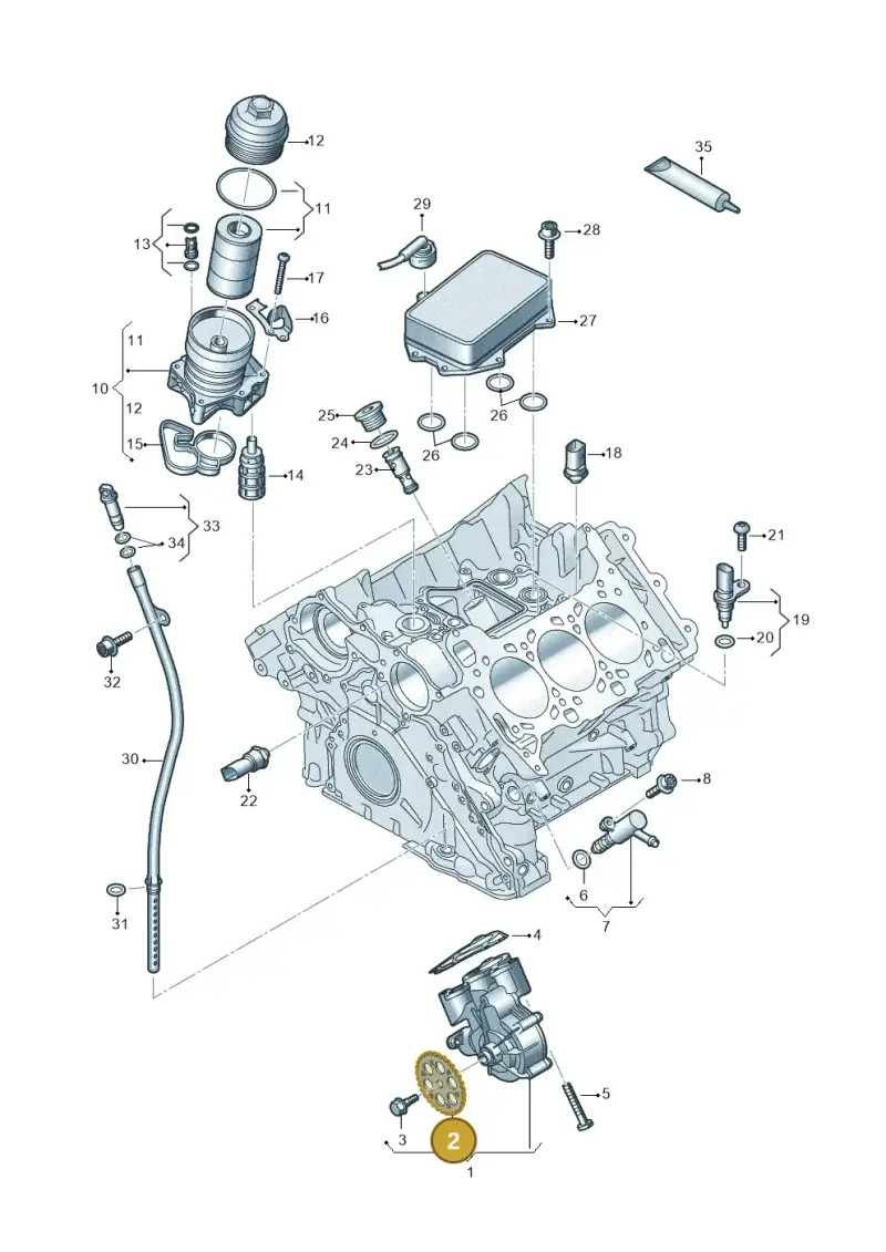 06M115121E — Audi A5 Limousine (2024-2025) diagram 849115200, position 2