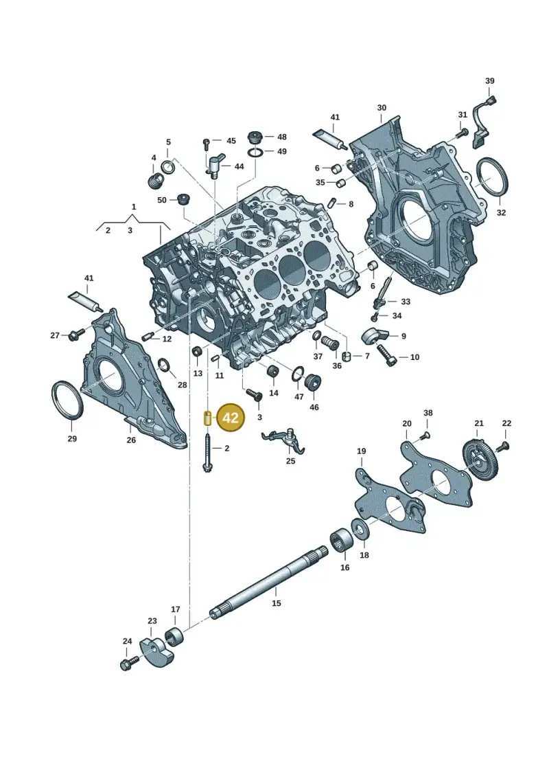 06M115143G — Audi A5 Limo 2.0 (2024-) diagram 849103182, position 42