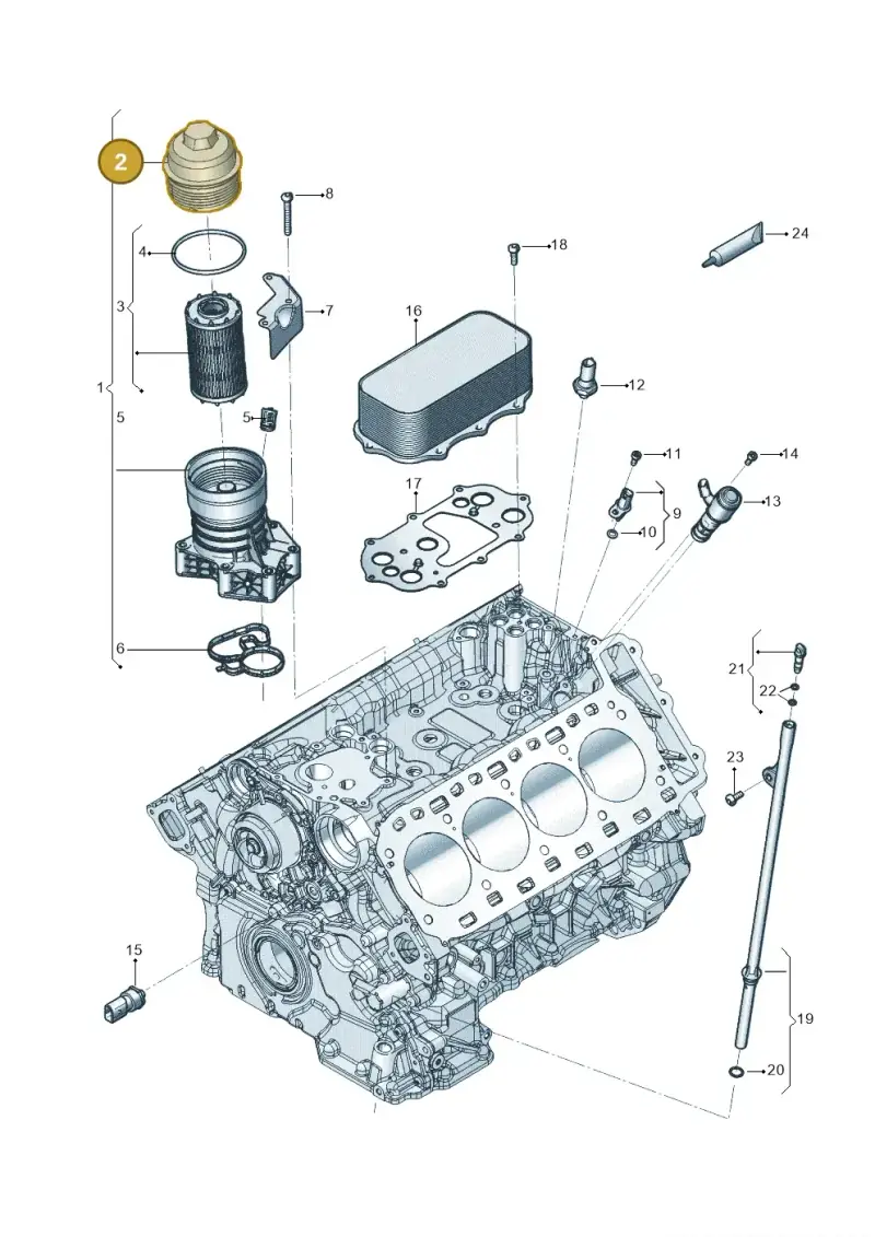 06M115311E — Audi RS6 Avant (2019-) diagram 819115100, position 2