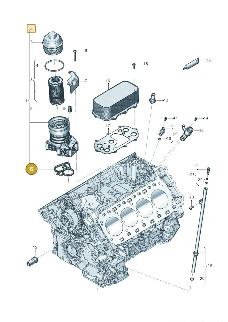 06M115441G — Audi RS6 Avant (2019-) diagram 819115100, position 6