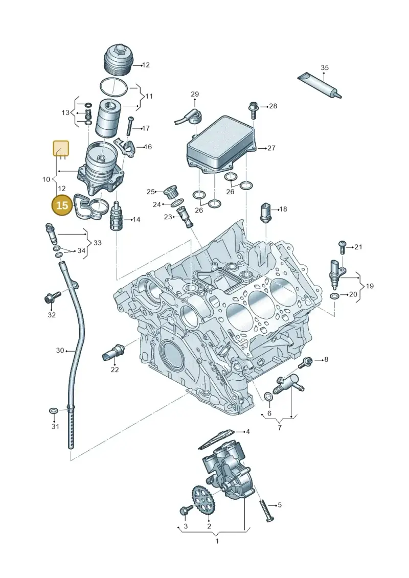 06M115441G — Audi A5 Limo 2.0 (2024-) diagram 849115200, position 15