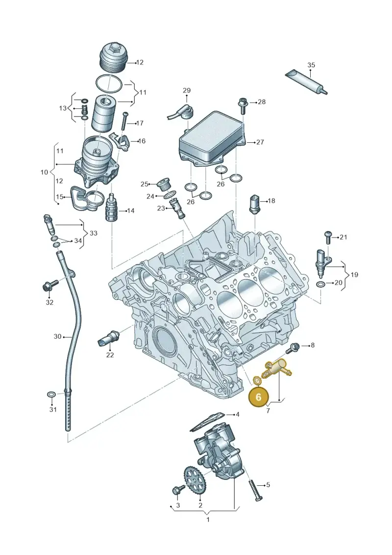 06M115475 — Audi A5 Limo 2.0 (2024-) diagram 849115200, position 6