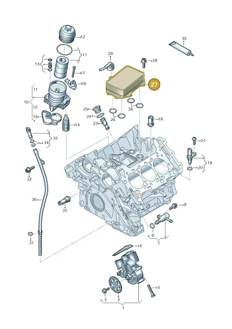 06M117015M — Audi A5 Limo 2.0 (2024-) diagram 849115200, position 27