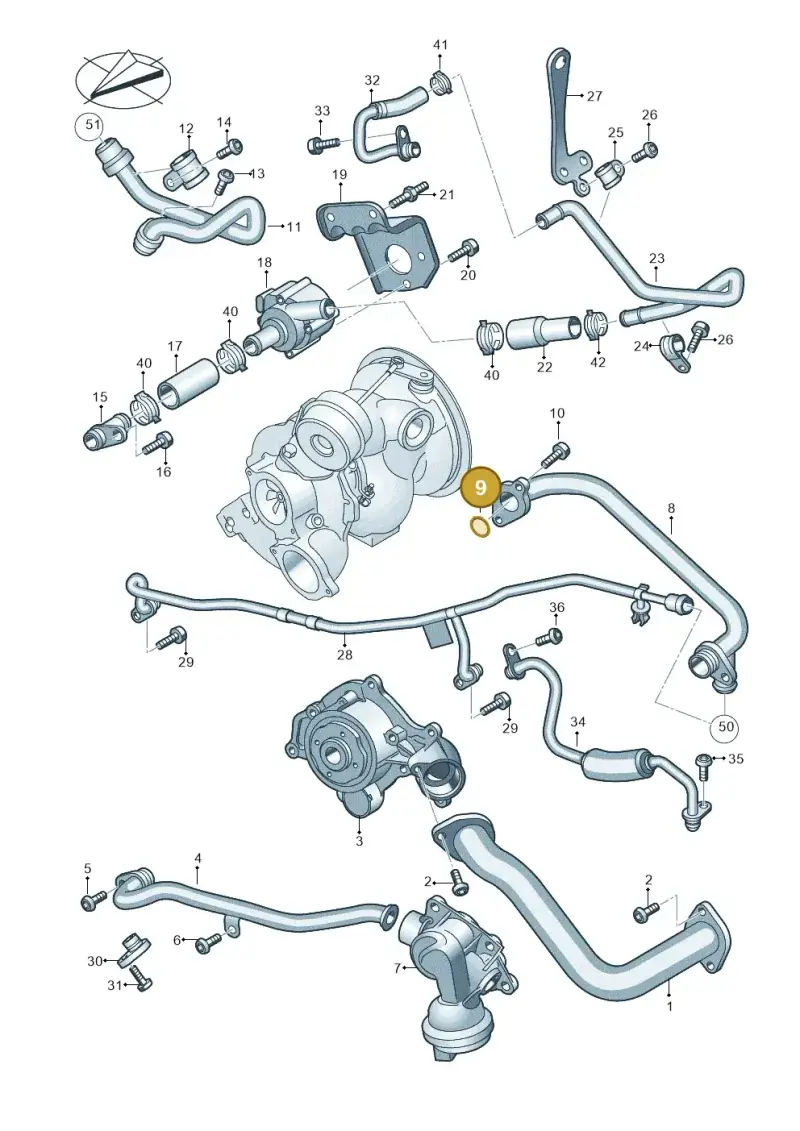 06M117070G — Audi A6 2.0 (2018-) diagram 849121980, position 9