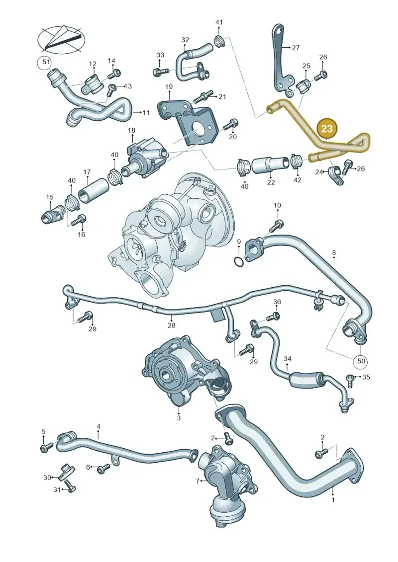 06M121085AF — Audi A6 2.0 (2018-) diagram 849121980, position 23