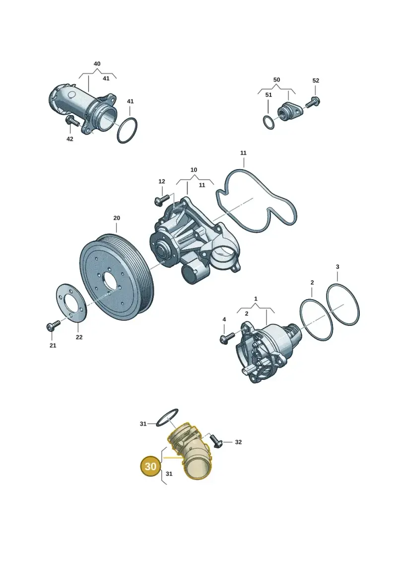06M121137AR — Audi A5 Limousine (2024-2025) diagram 06m121000, position 30