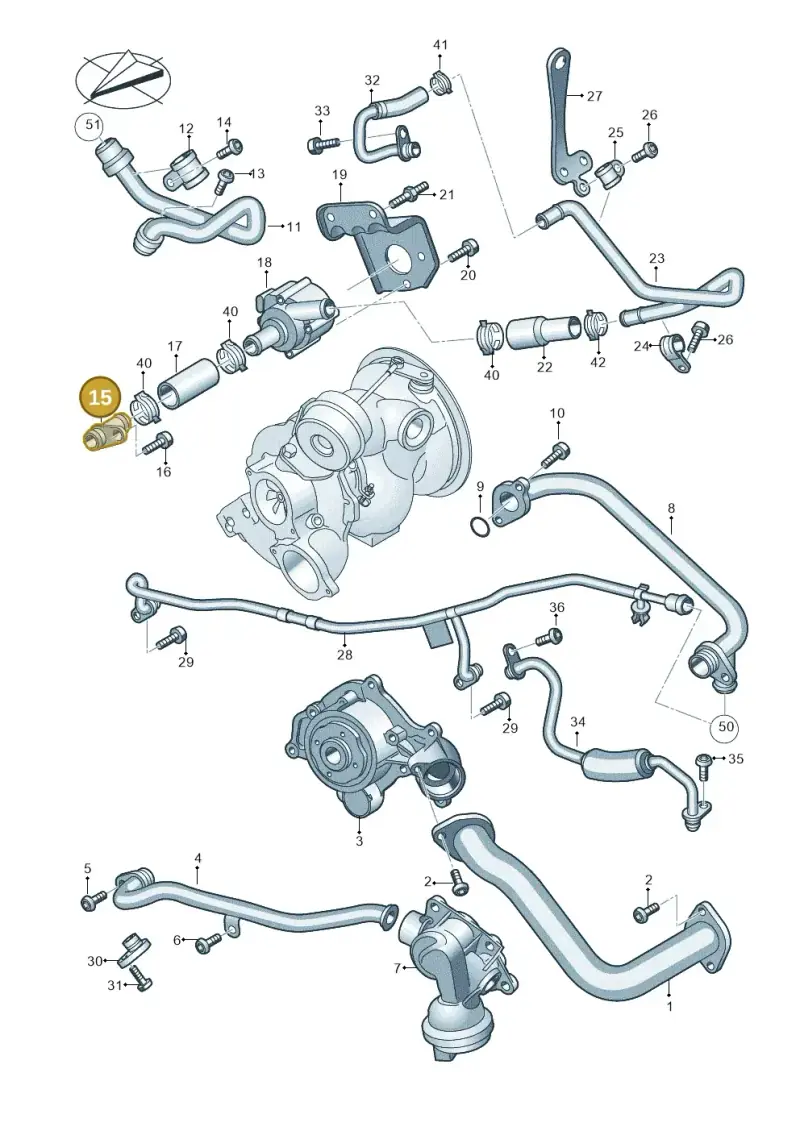 06M121159B — Audi A6 2.0 (2018-) diagram 849121980, position 15
