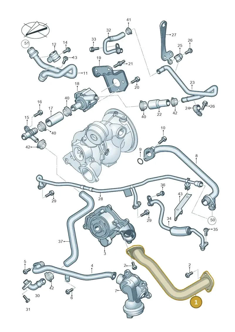 06M121481AE — Audi Q8 Quattro 3,0 (2018-) diagram 429121037, position 1
