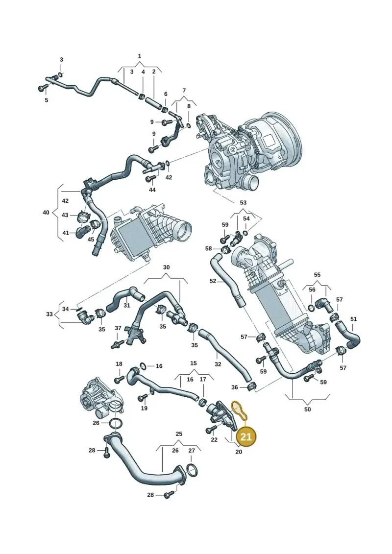 06M121539 — Audi A5 Limousine (2024-2025) diagram 06m121000, position 21