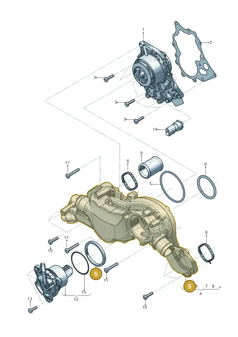 06M121688 — Audi RS6 Avant (2019-) diagram 819121030, position 5