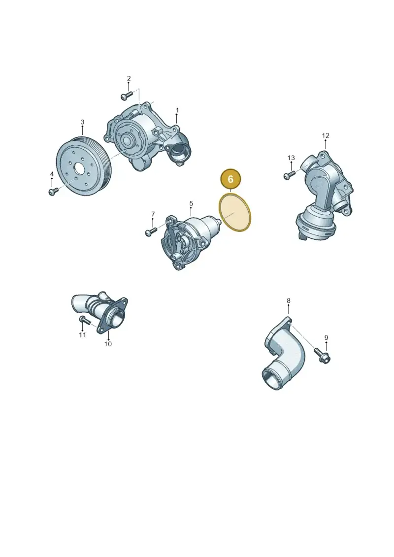 06M121688 — Audi Q8 Quattro 3,0 (2018-) diagram 849121990, position 6