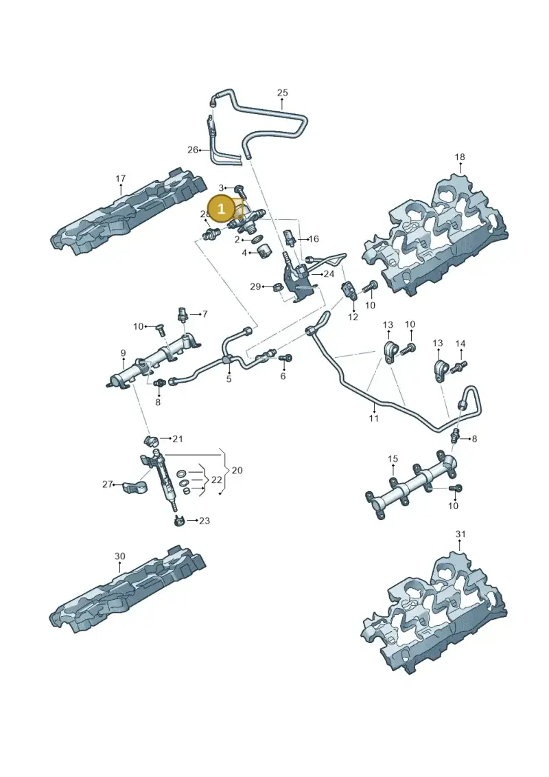06M127026P — Audi A6 2.0 (2018-) diagram 849133540, position 1