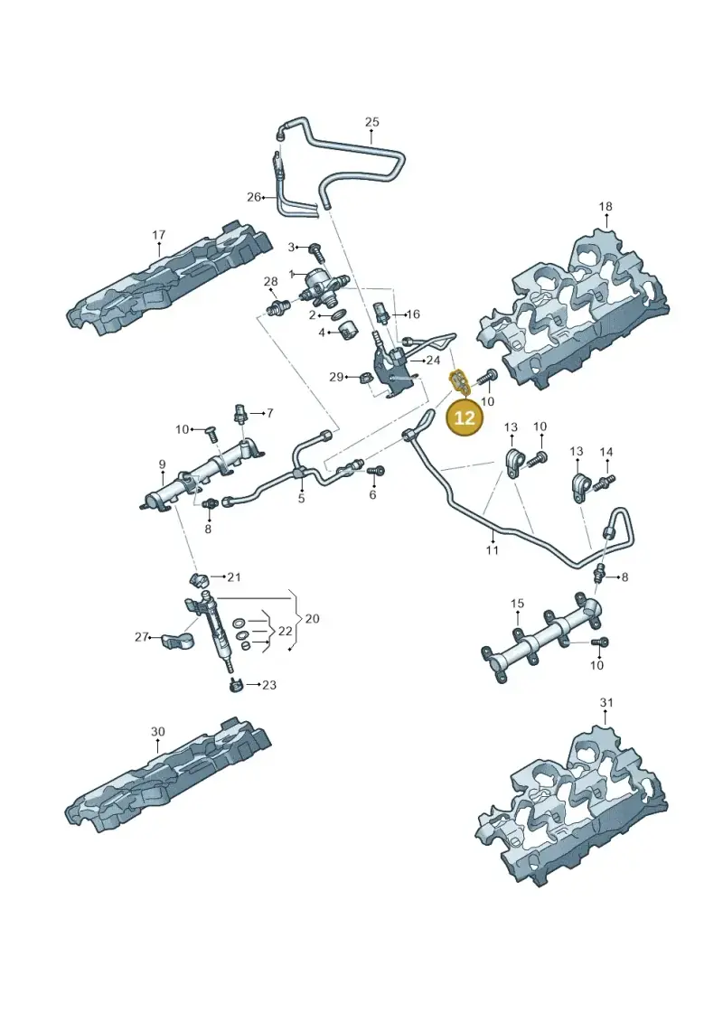 06M127411A — Audi A6 2.0 (2018-) diagram 849133540, position 12