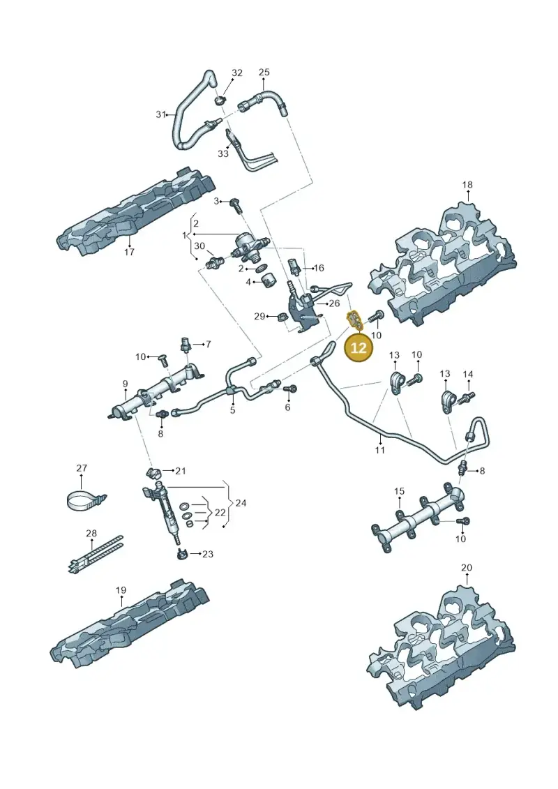 06M127411A — Audi Q8 Quattro 3,0 (2018-) diagram 439133150, position 12