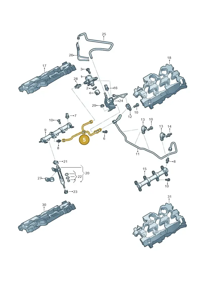 06M127507AC — Audi A6 2.0 (2018-) diagram 849133540, position 5