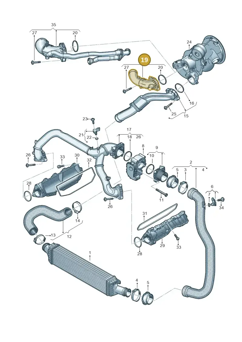 06M129665AL — Audi Q5 (2016-2020) diagram 849145470, position 19