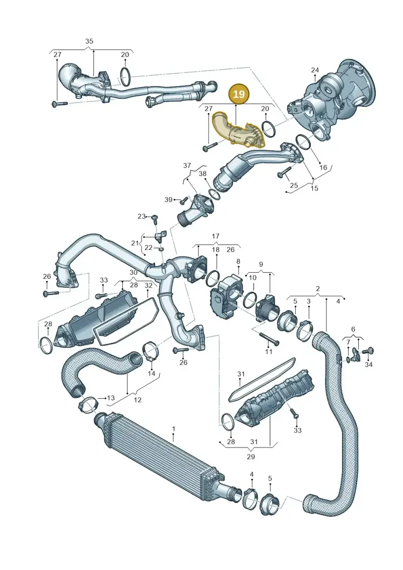 06M129665AL — Audi A6 2.0 (2018-) diagram 435145500, position 19