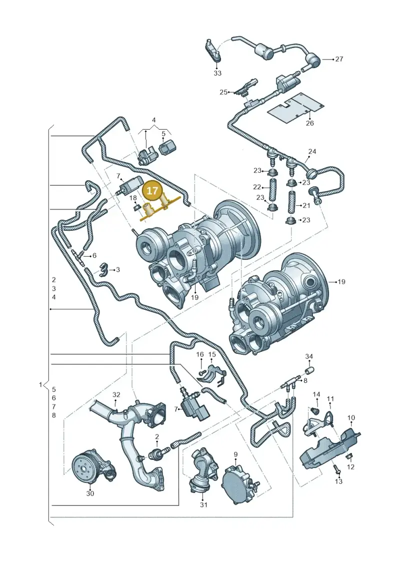 06M130407K — Audi A6 2.0 (2018-) diagram 438133520, position 17