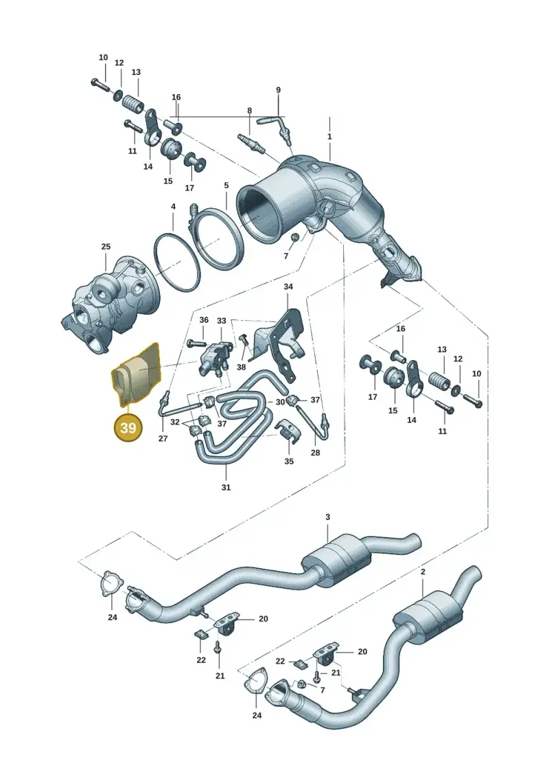 06M131531 — Audi A7 (2021-) diagram 4kg253450, position 39