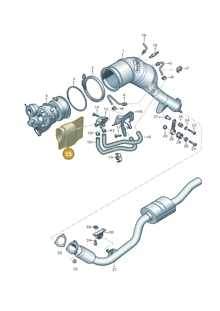 06M131531B — Audi A6 (2018-2025) diagram 435253440, position 15