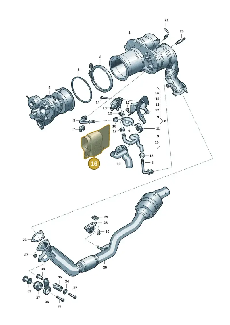 06M131531D — Audi Q8 Quattro 3,0 (2018-) diagram 859253048, position 16