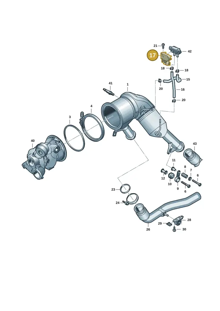 06M131713 — Audi A5 Limousine (2024-2025) diagram 8wk253440, position 17