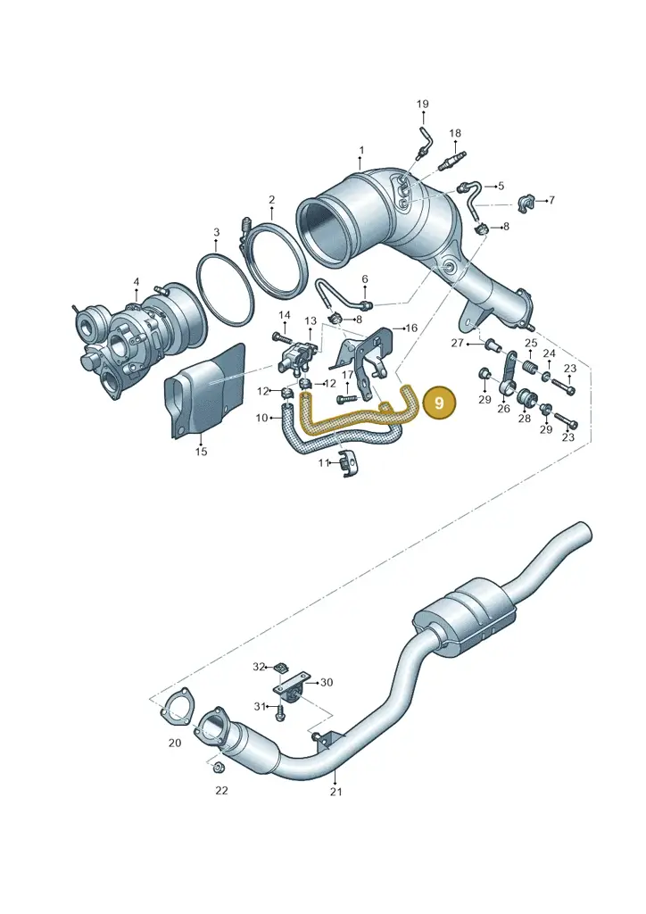 06M131850H — Audi A6 (2018-2025) diagram 435253440, position 9