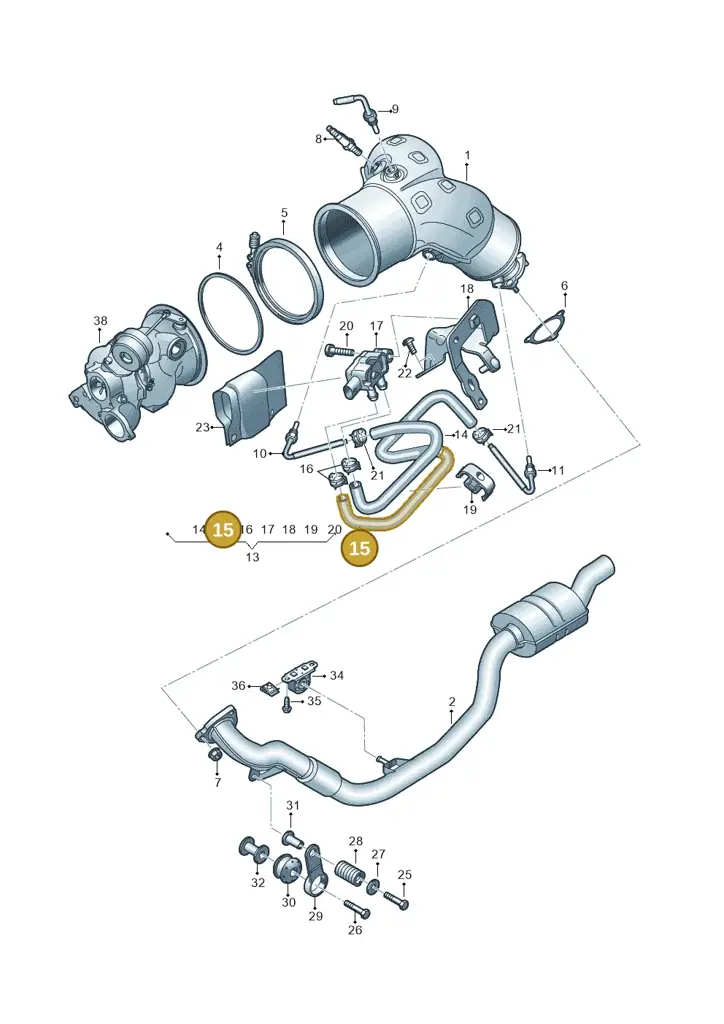 06M131850L — Audi A6 (2018-2025) diagram 838253460, position 15
