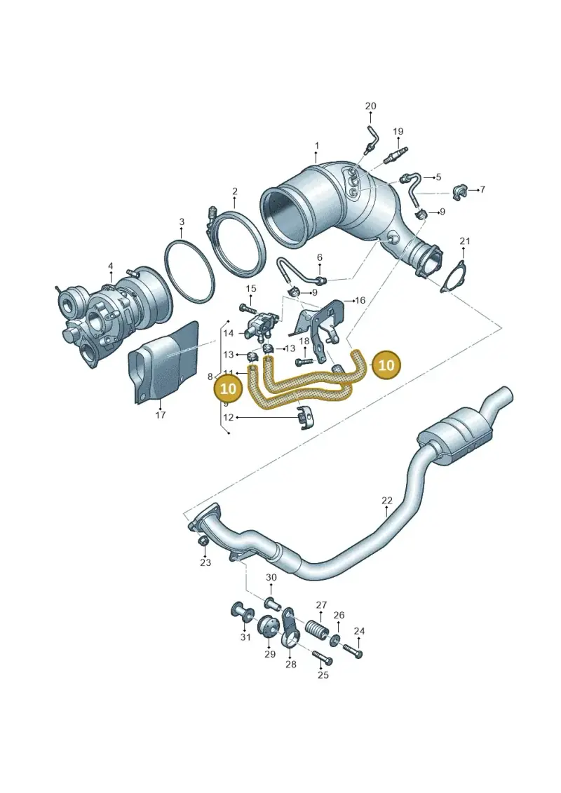 06M131850M — Audi RS4 Avant (2017-) diagram 438253495, position 10