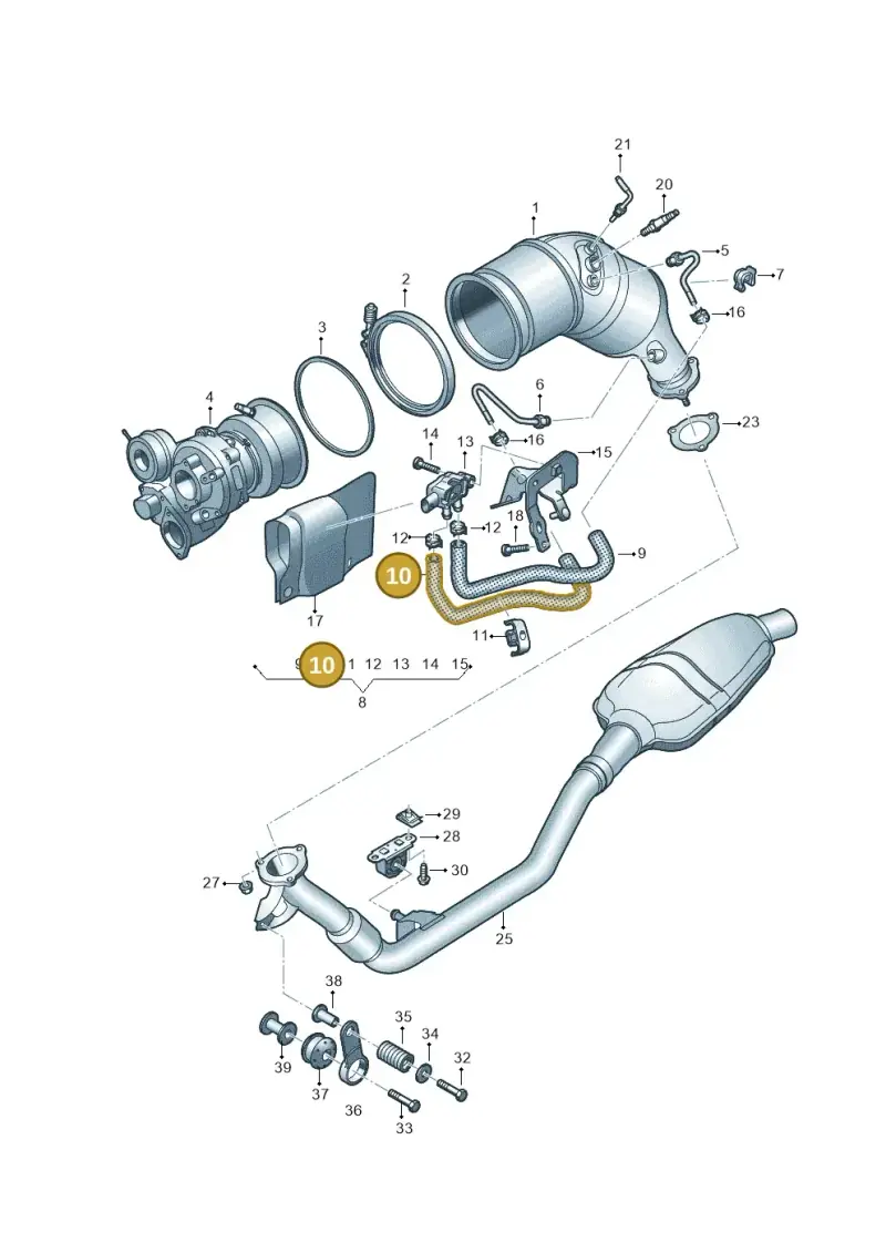 06M131850N — Audi Q8 Quattro 3,0 (2018-) diagram 429253460, position 10