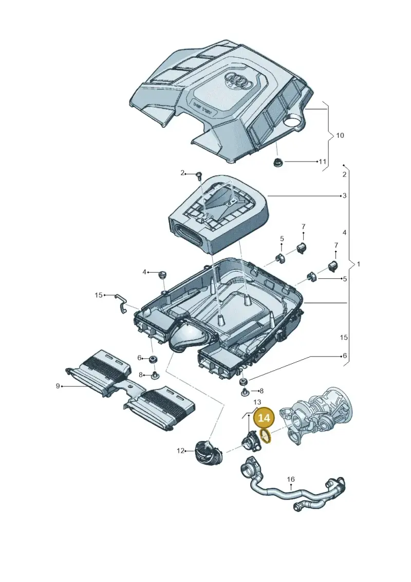 06M133026D — Audi Q8 Quattro 3,0 (2018-) diagram 429133050, position 14