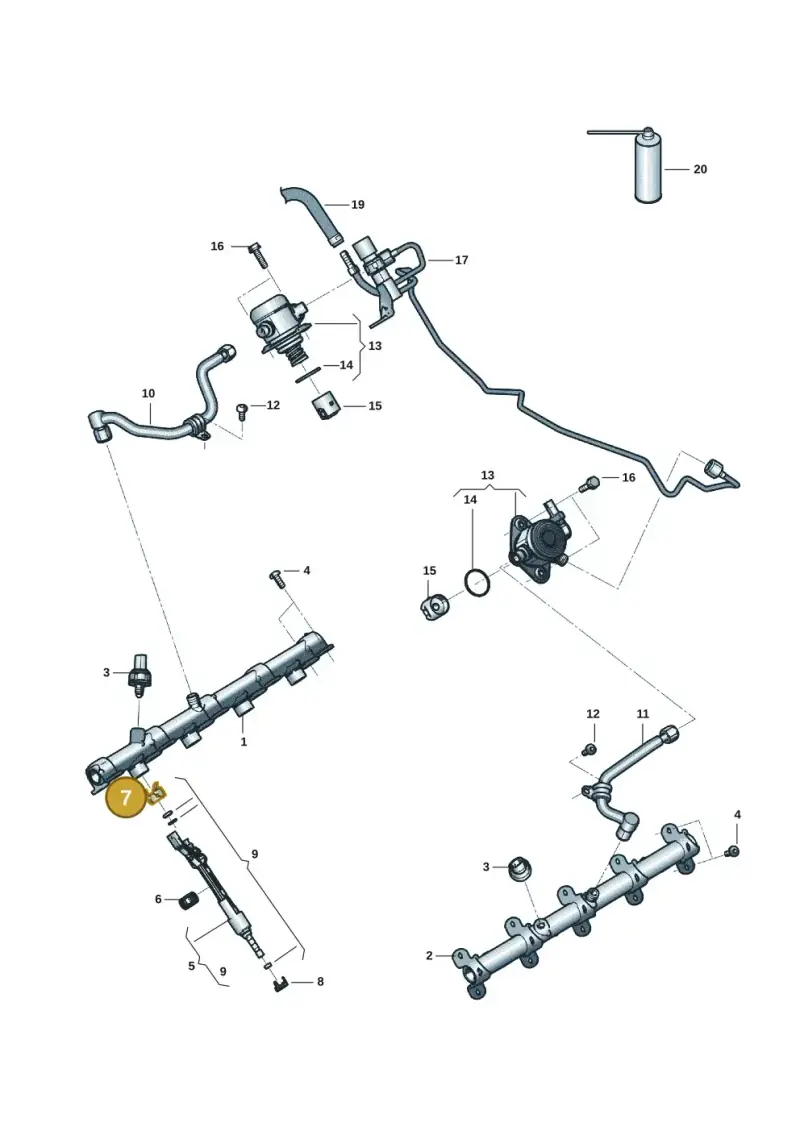 06M133036C — Audi RS6 Avant (2019-) diagram 537133088, position 7