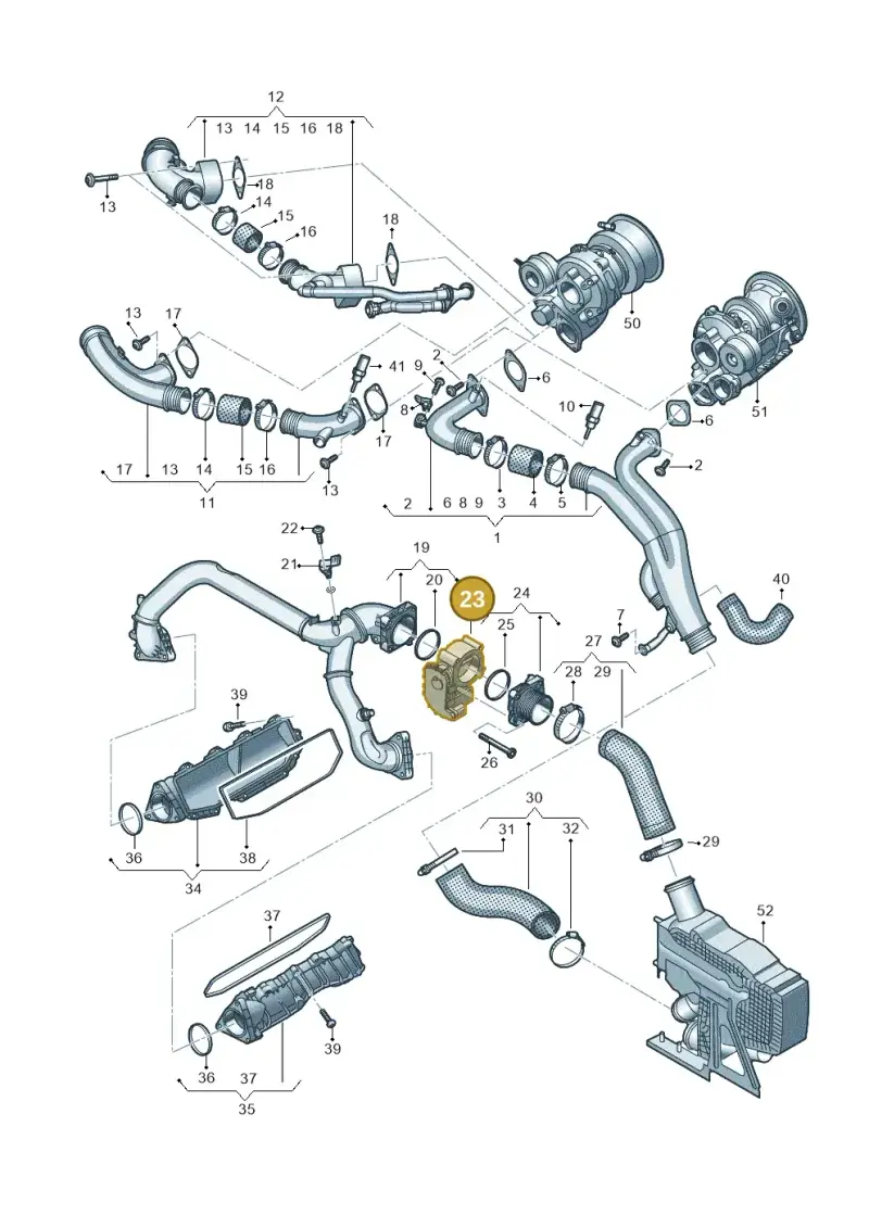 06M133062L — Audi A6 2.0 (2018-) diagram 435145047, position 23