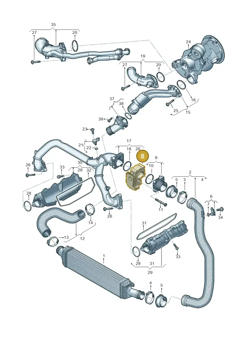 06M133062L — Audi A6 2.0 (2018-) diagram 435145500, position 8