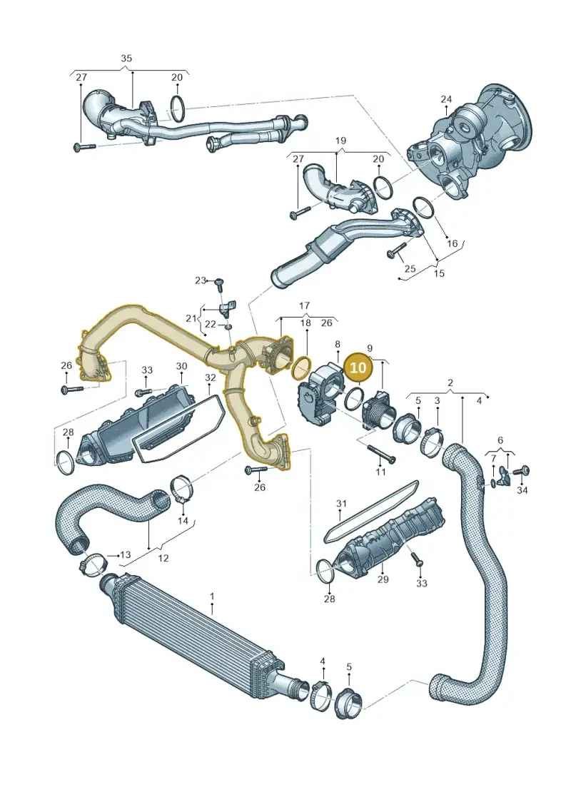 06M133237A — Audi Q5 (2016-2020) diagram 849145470, position 10