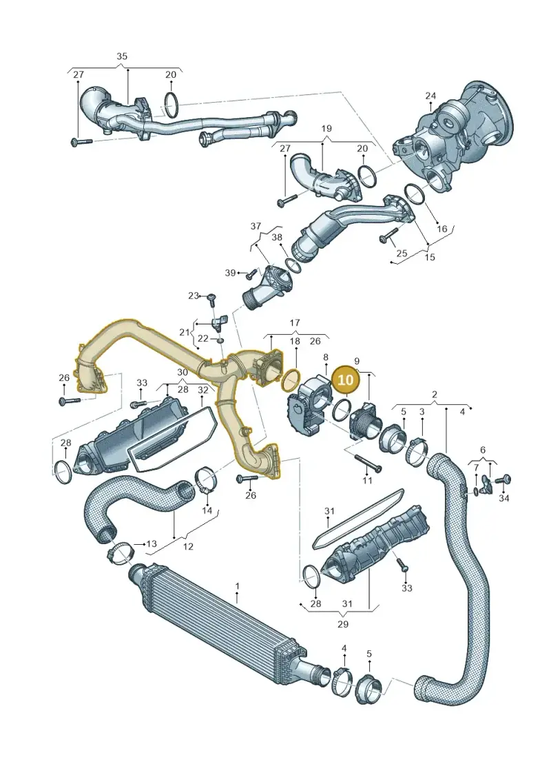 06M133237A — Audi A6 2.0 (2018-) diagram 435145500, position 10