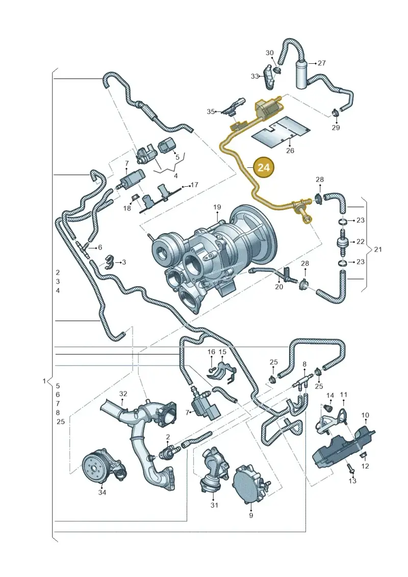 06M133240CG — Audi Q8 Quattro 3,0 (2018-) diagram 439133200, position 24