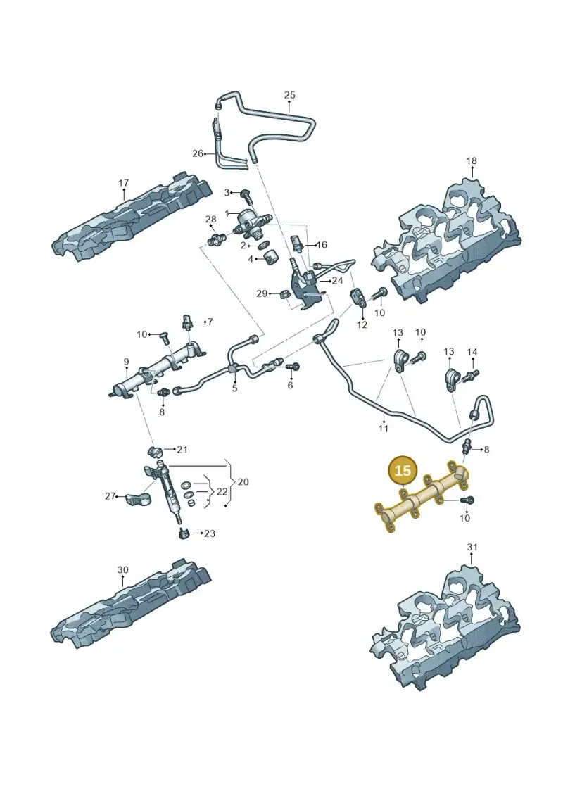 06M133315L — Audi A6 2.0 (2018-) diagram 849133540, position 15