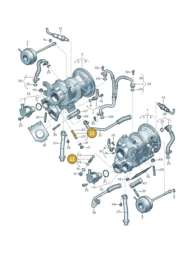 06M133554A — Audi A6 2.0 (2018-) diagram 847145400, position 11