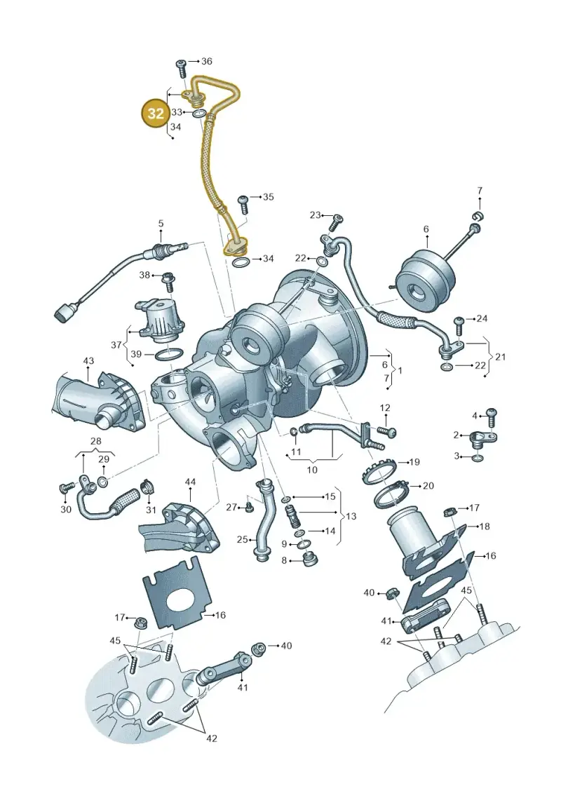 06M145144E — Audi Q8 Quattro 3,0 (2018-) diagram 849145250, position 32