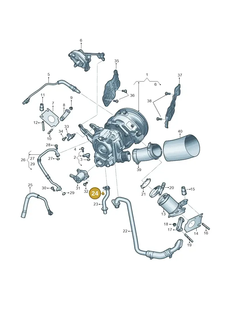 06M145263A — Audi A5 Limo 2.0 (2024-) diagram 8wk145225, position 24