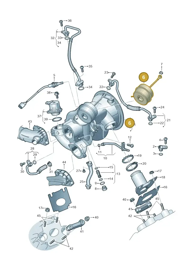 06M145461D — Audi Q8 Quattro 3,0 (2018-) diagram 849145250, position 6
