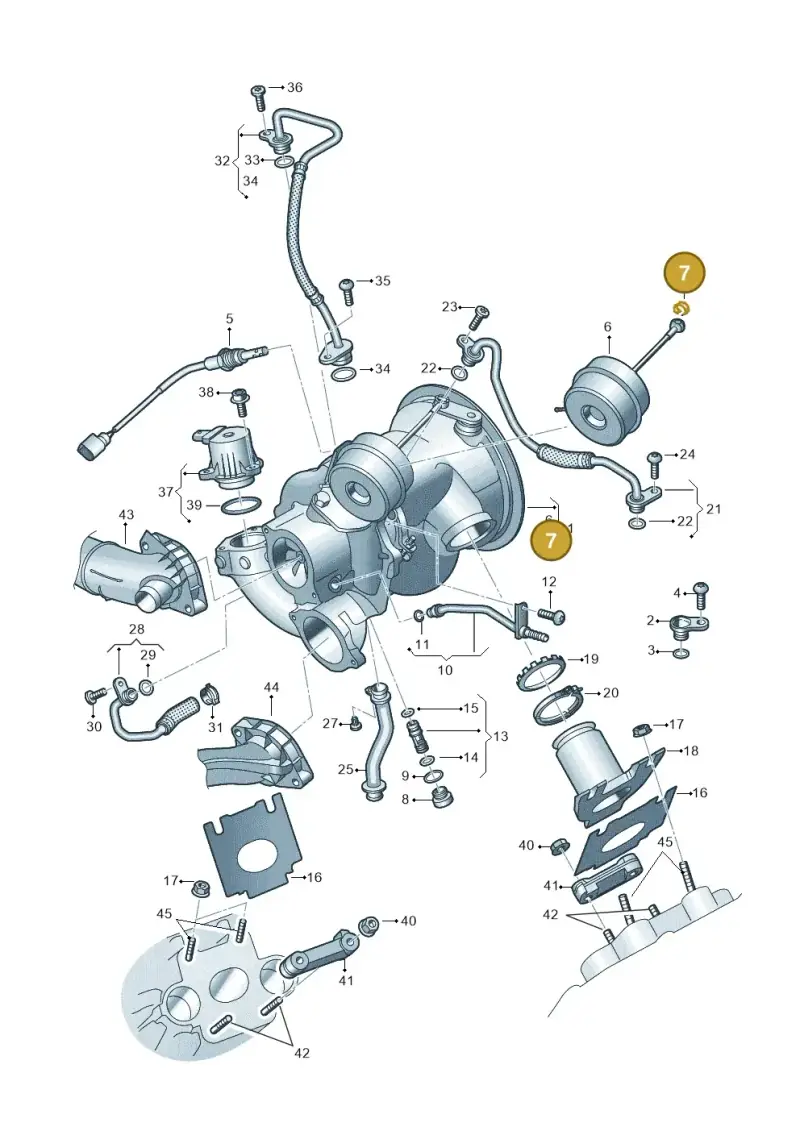 06M145635 — Audi Q8 Quattro 3,0 (2018-) diagram 849145250, position 7