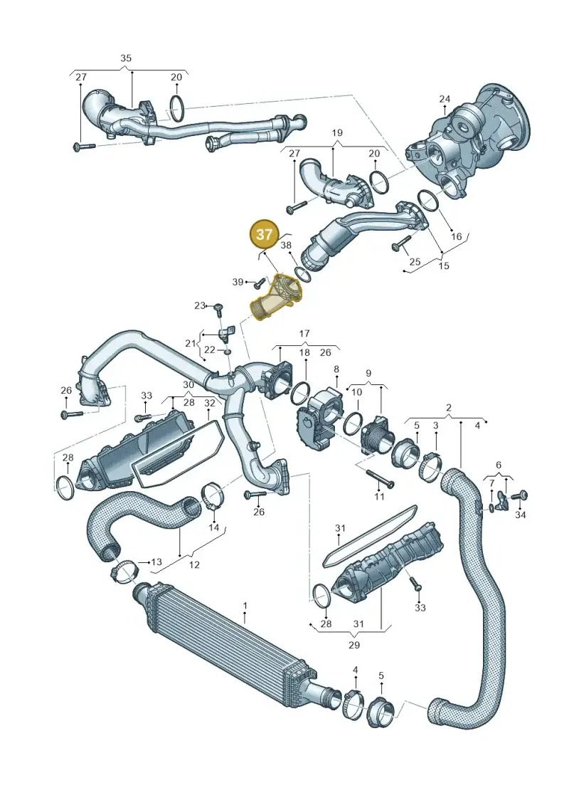06M145673DF — Audi A6 2.0 (2018-) diagram 435145500, position 37