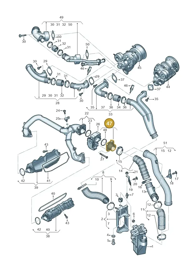 06M145674CN — Audi RS4 Avant (2017-) diagram 847145500, position 47