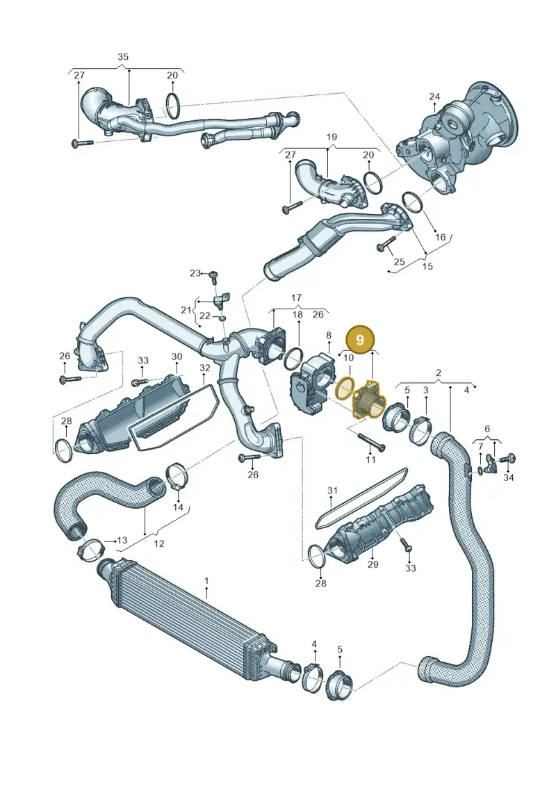 06M145674CN — Audi Q5 (2016-2020) diagram 849145470, position 9