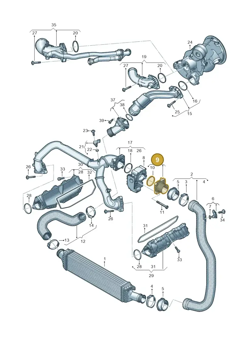 06M145674CN — Audi A6 2.0 (2018-) diagram 435145500, position 9