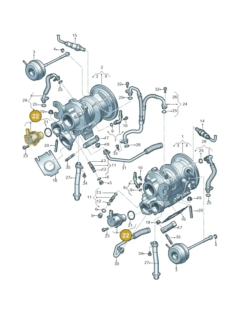 06M145710F — Audi A6 2.0 (2018-) diagram 847145400, position 22