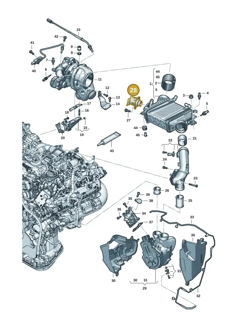 06M145710F — Audi A6 2.0 (2018-) diagram 896145049, position 28